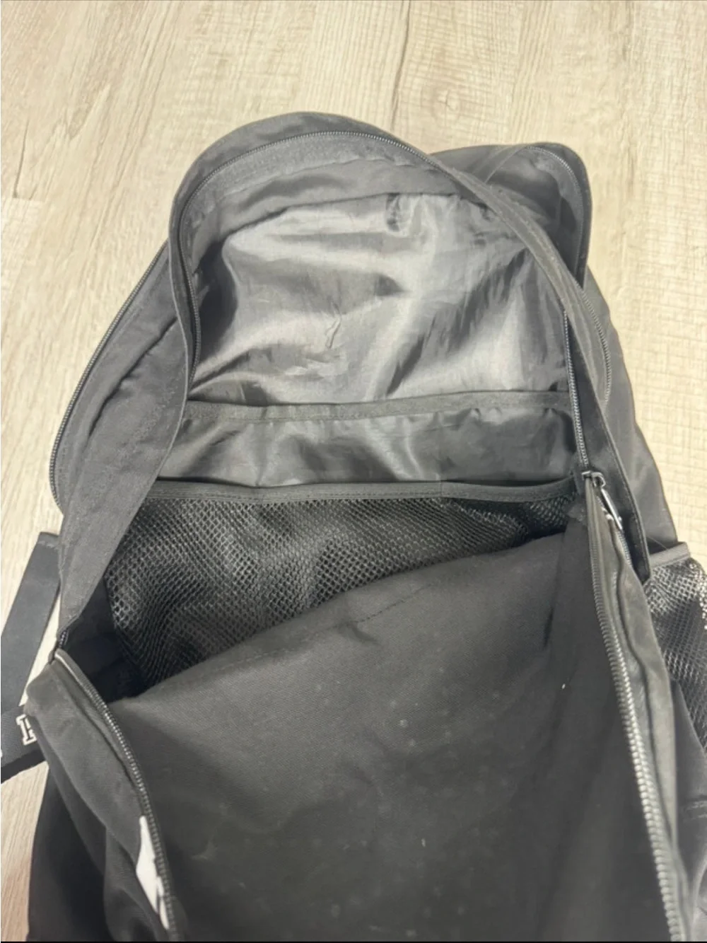 PINK Victoria's Secret Black Backpack with White Logo